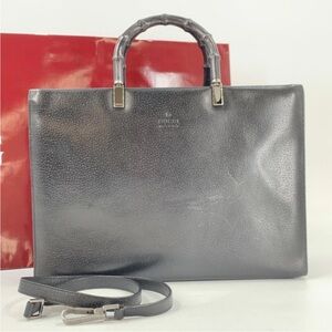 Gucci Tom Ford Era Gray Leather Tote Bag